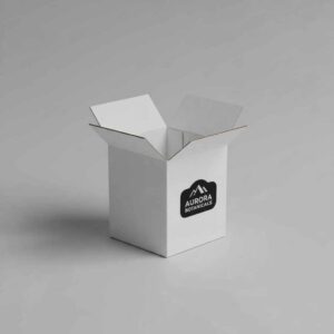 Minimal white label packaging box ready for branding Unbranded white product packaging for custom labeling White packaging box with blank surface for logo Clean white label packaging set for small businesses